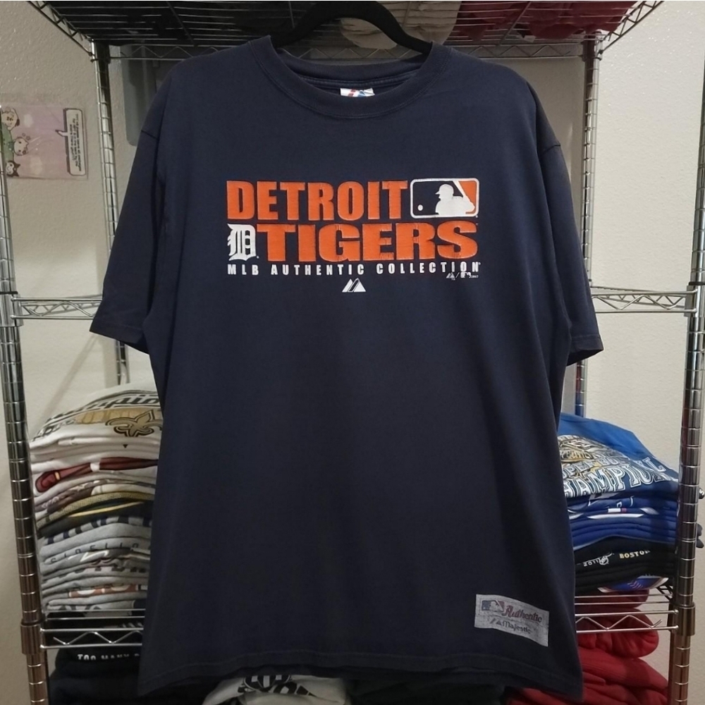 Detroit Tigers Mens Size L VTG Black graphic print t-shirt